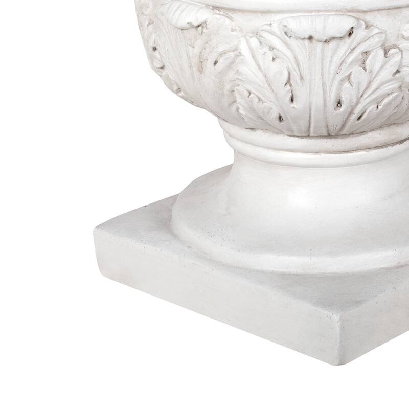 Christopher Knight Home - Classical 18.31"H Outdoor Pedestal Urn Planter with Acanthus Leaf Design