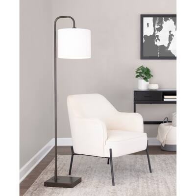 62" Brushed Nickel Metal Floor Lamp