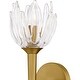 preview thumbnail 5 of 6, Shea 1-Light Brushed Gold Wall Sconce