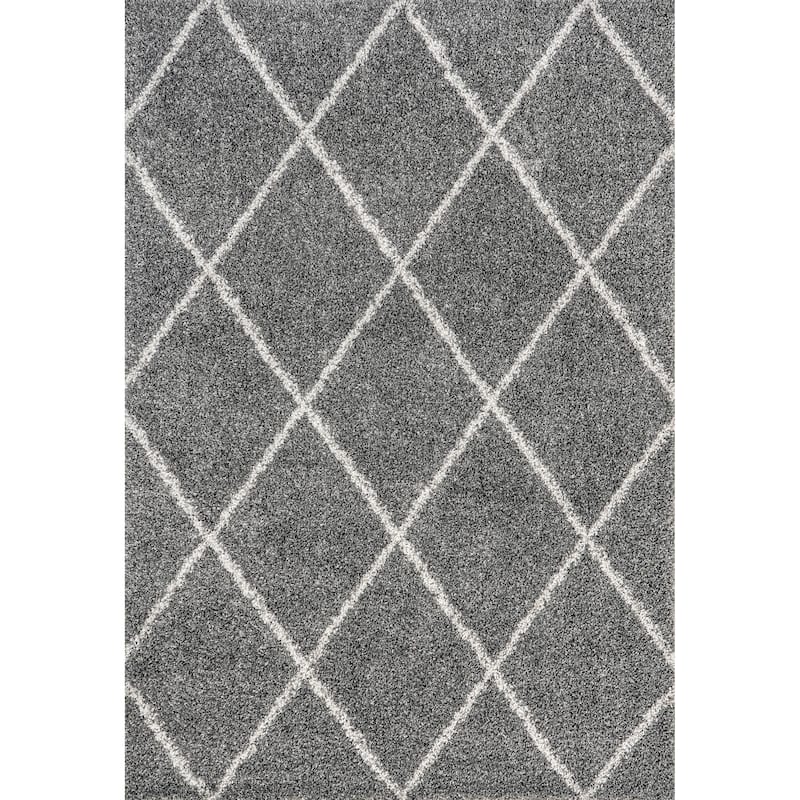Nuloom Kesha Contemporary Trellis Shag Area Rug