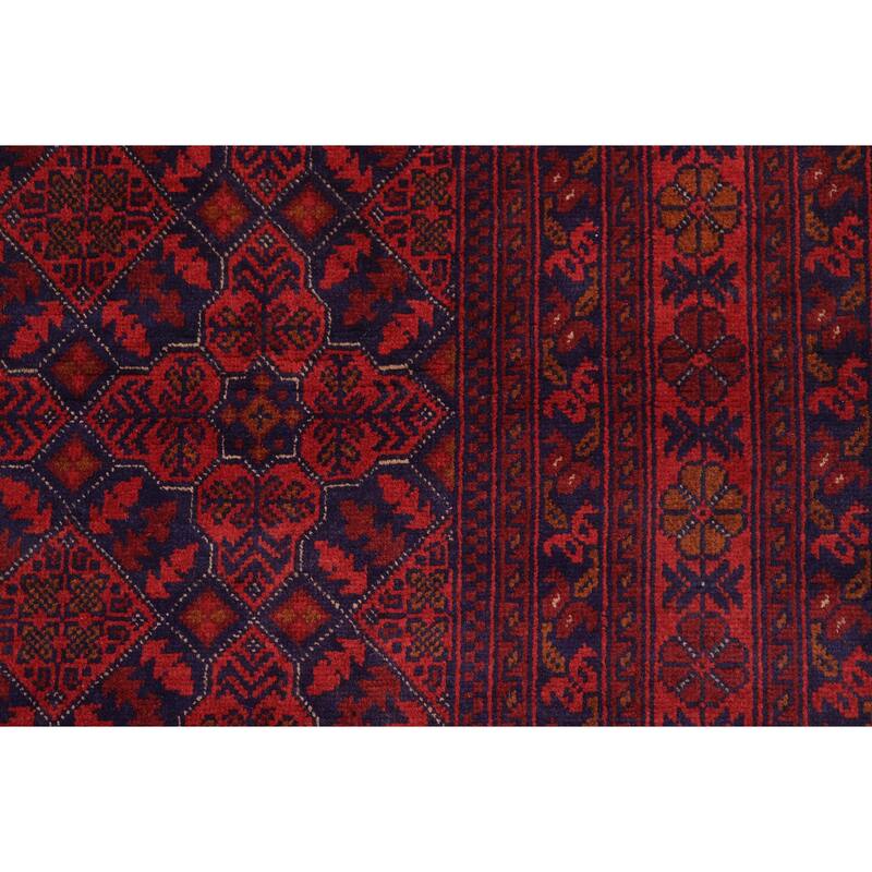 Tribal Biljik Khal Mohammadi Grant Red/Blue Rug - 5'8'' x 7'7''