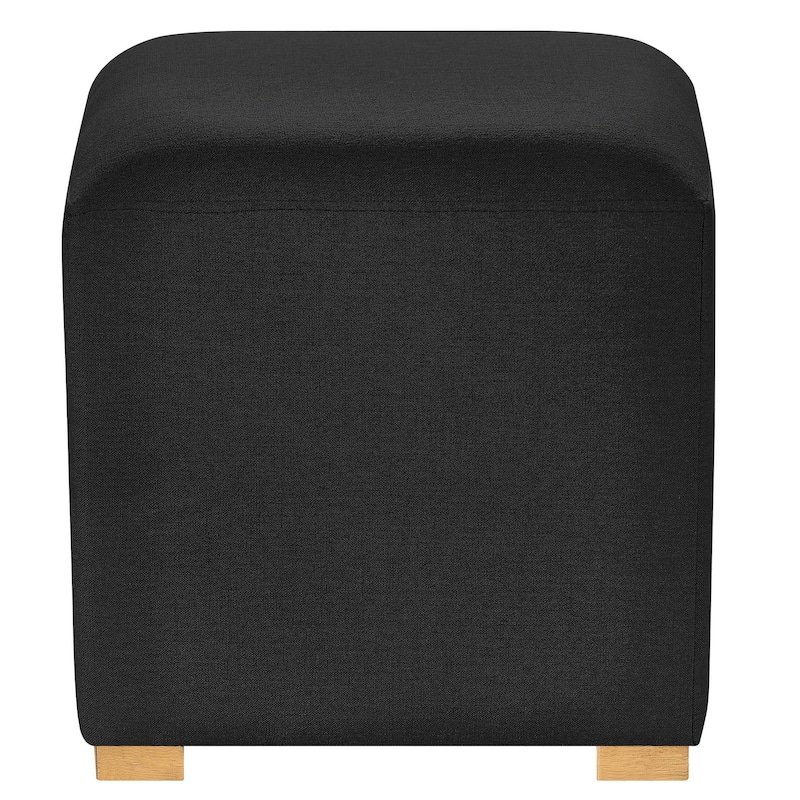 Lamar Upholstered Ottoman, Midnight