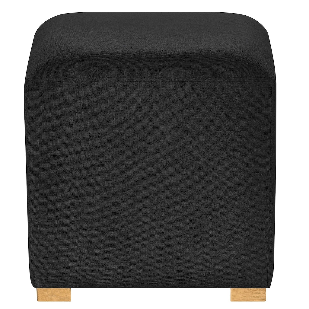 Lamar Upholstered Ottoman, Midnight
