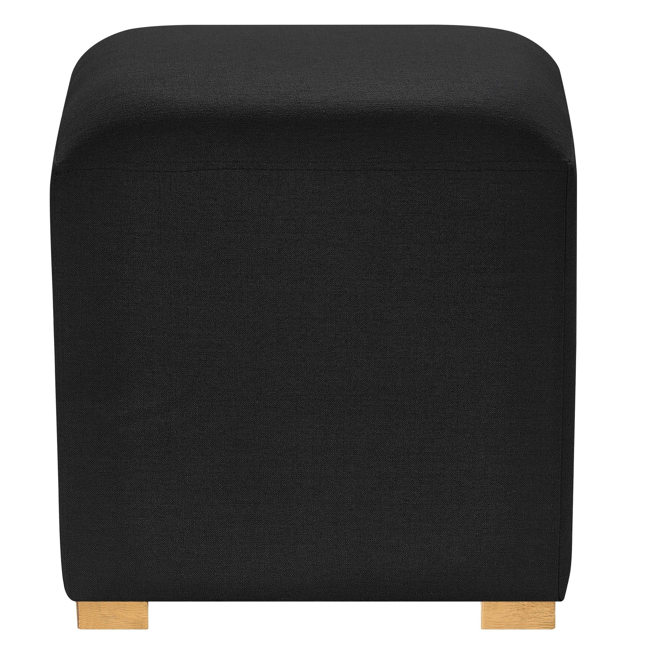 Lamar Upholstered Ottoman, Midnight