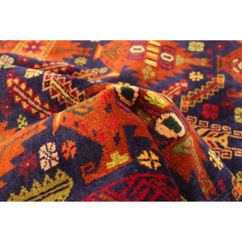 ECARPETGALLERY Hand-knotted Teimani Dark Navy Wool Rug - 2'10 x 3'10