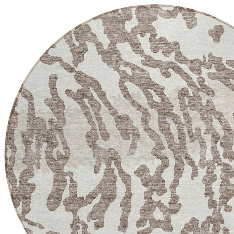HomeRoots Animal Print Transitional Rectangle Outdoor Rug