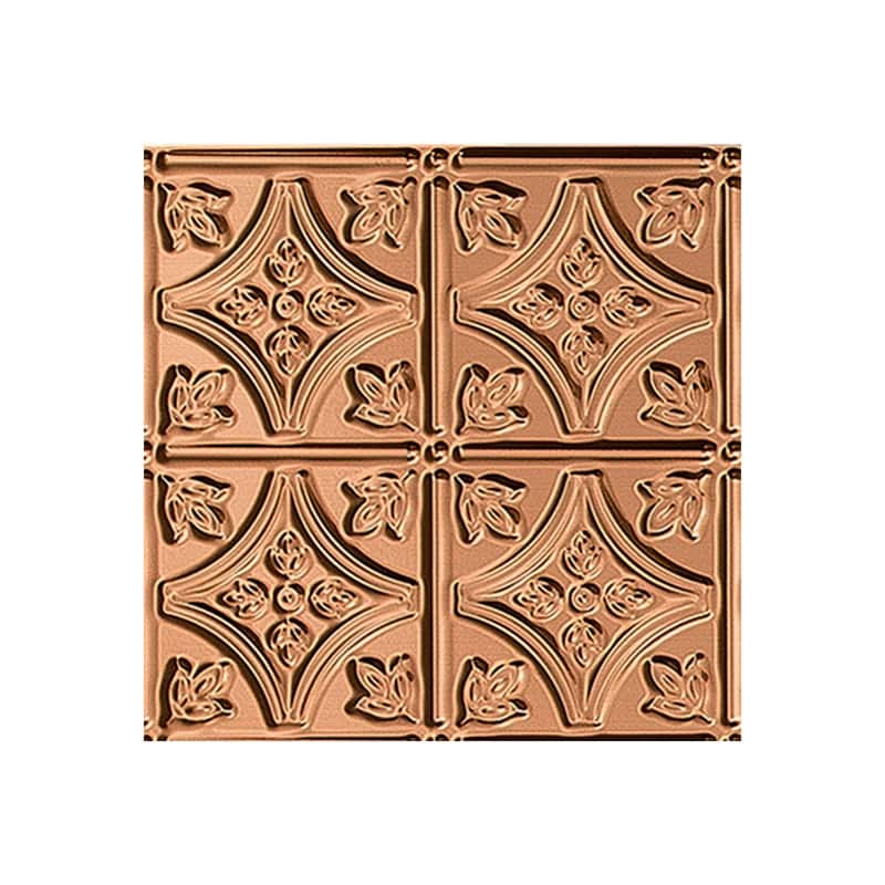 FASÄDE Traditional 1 4-foot x 8-foot PVC Wall Panel in Polished Copper - Sample