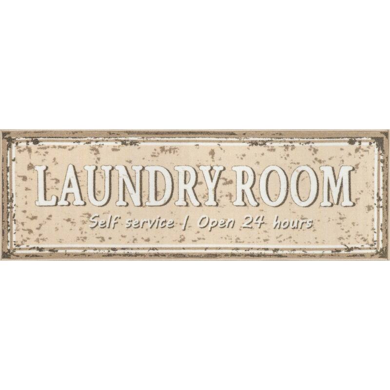 Nuloom Graphic Machine Washable Laundry Mat