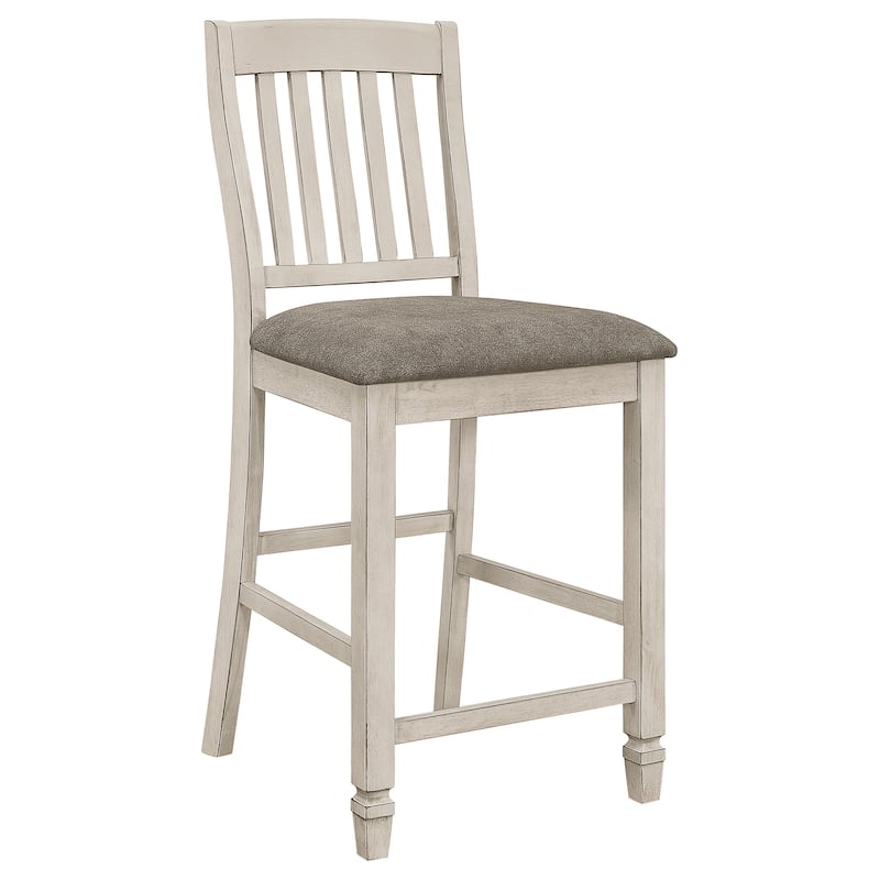 Sarasota Wood Counter Chair Rustic Cream and Fossil(Set of 2)