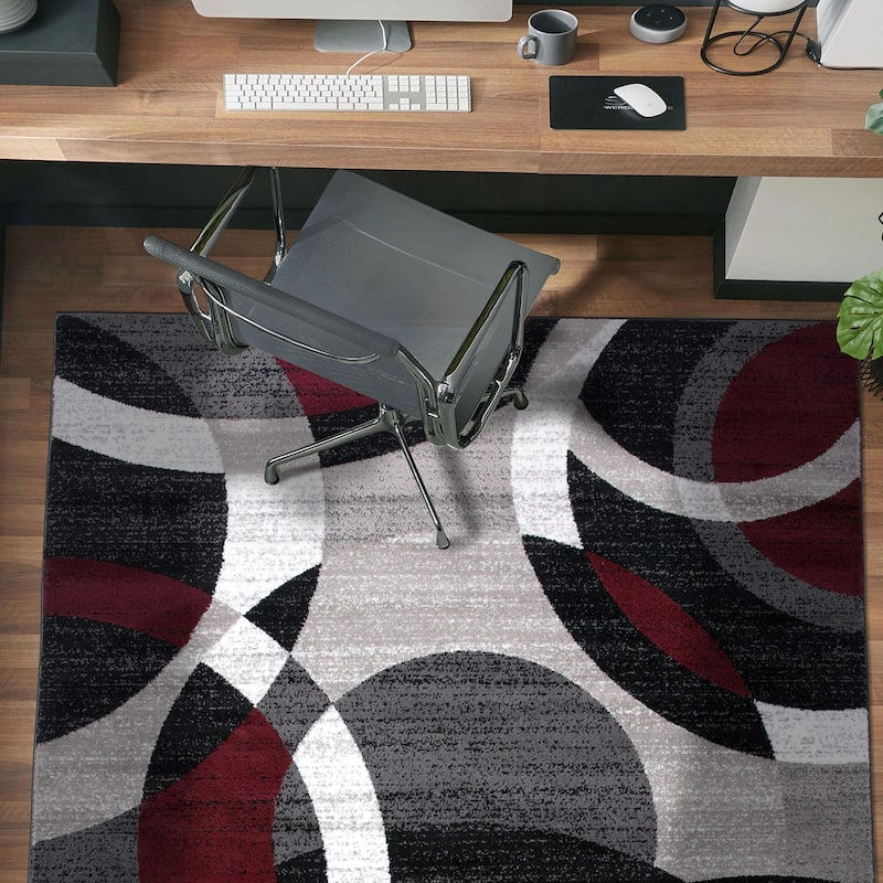 World Rug Gallery Geometric Circles Area Rug