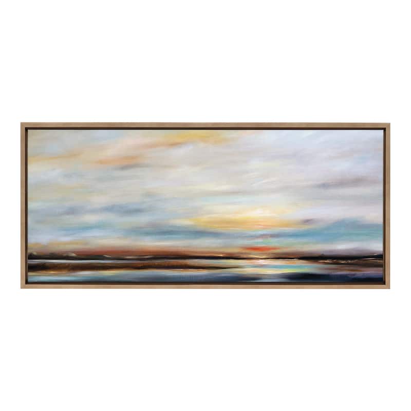 Kate and Laurel Sylvie Carolina Sunset Framed Canvas by Mary Sparrow