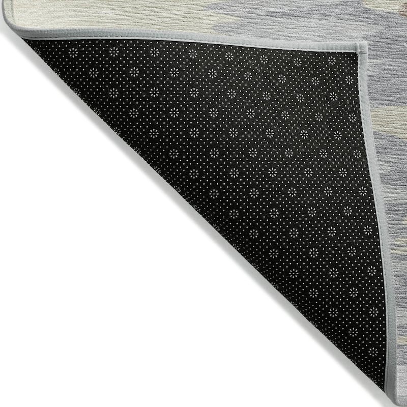 Machine Washable Indoor/ Outdoor Brushstrokes Ombre Chantille Rug