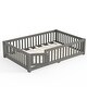 preview thumbnail 43 of 159, Wood Floor Bed with Safety Guardrails and Door