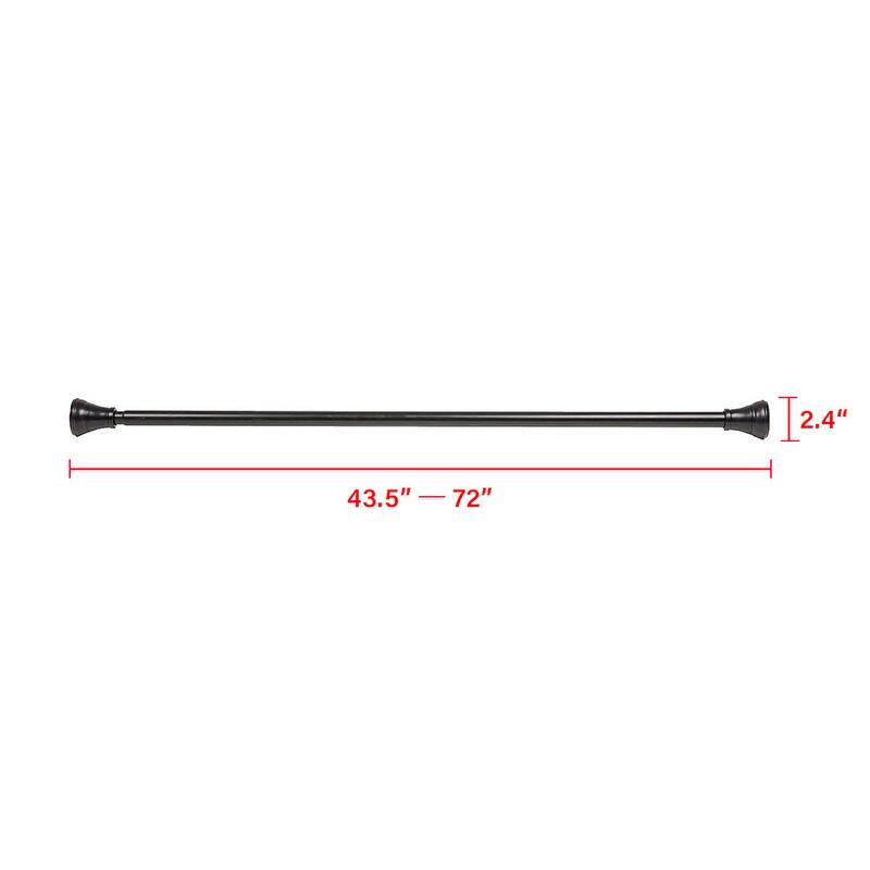 Utopia Alley Adjustable 72-Inch Rust-Proof Aluminum Shower Curtain Tension Rod - Included PEVA Shower liner and shower hooks