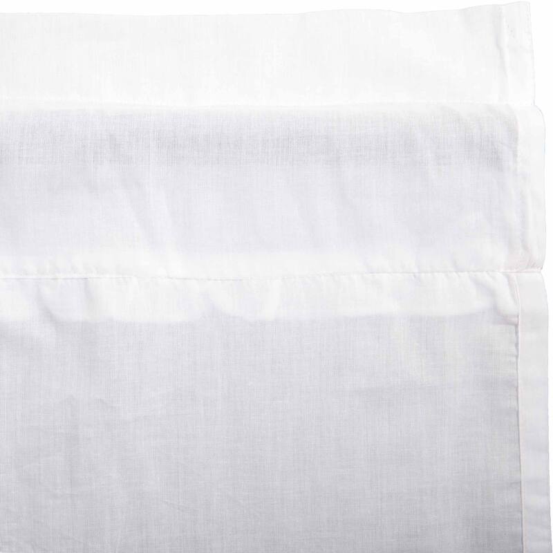 White Ruffled Sheer Valance 16x60