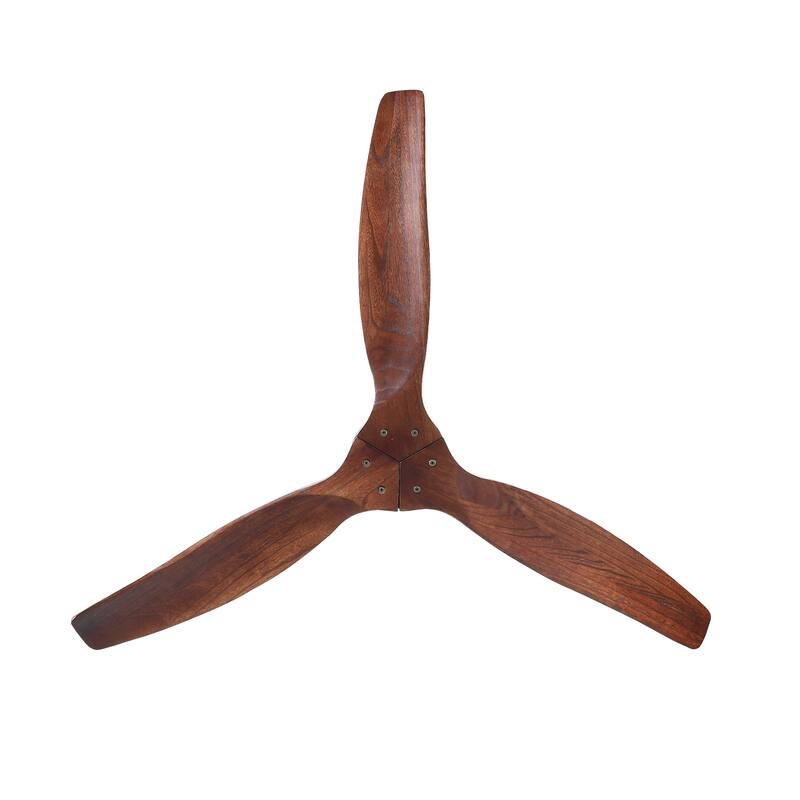 Solid Wood Low Profile Ceiling Fan with Reversible DC Motor, 52 Inch 6 Speed Ceiling Fan with Remote Control