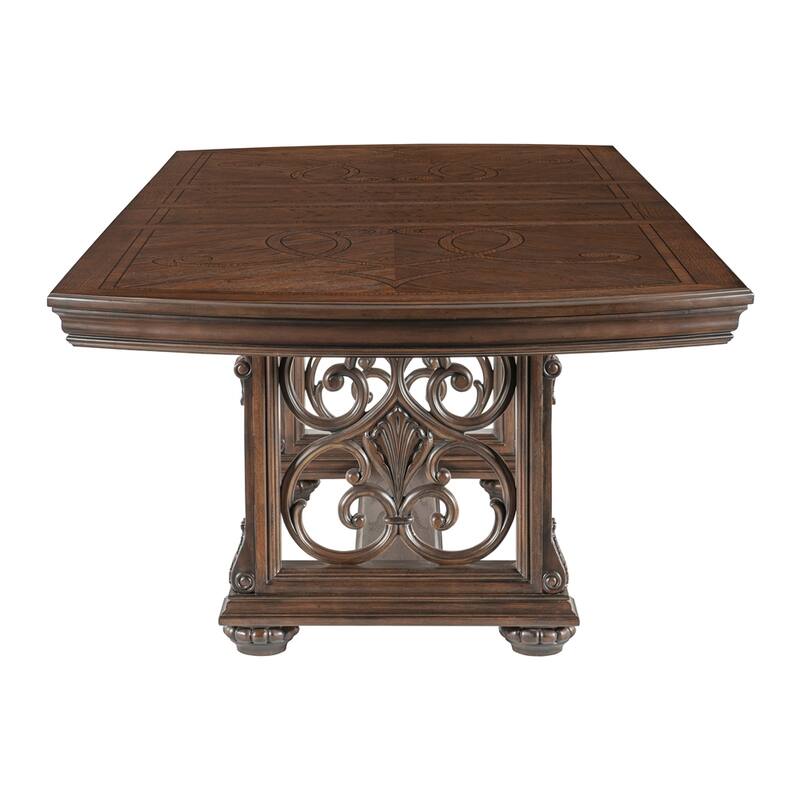 5 PCS Dining Table w Extension Leaf and 4x Side Chairs