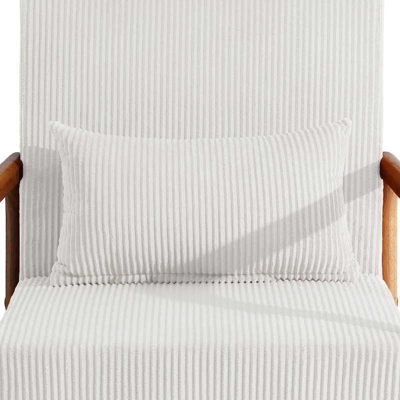 Mid-Century Upholstered Accent Chair with Wood Frame