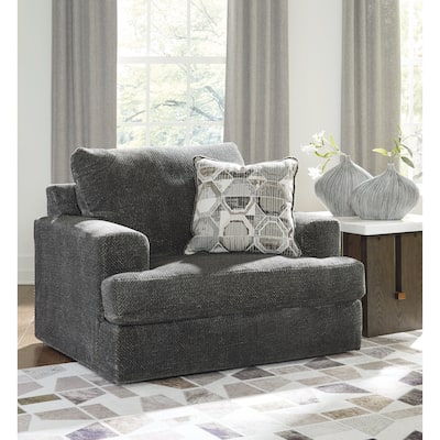 Signature Design by Ashley Karinne Smoke Oversized Chair - 51"W x 41"D x 39"H