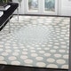 preview thumbnail 66 of 83, SAFAVIEH Soho Handmade Abstract Dots N.Z. Wool Area Rug 3'6" x 5'6" - Blue/Ivory