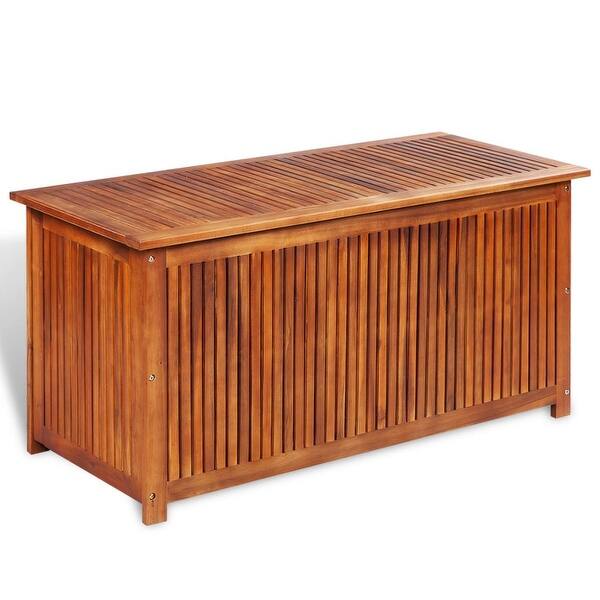 Shop Vidaxl Garden Storage Box 46 X20 X23 Solid Acacia Wood