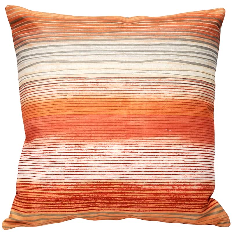 Sedona Stripes Throw Pillow - 20"x20" - Polyester - Orange