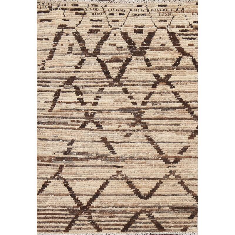Modern Gabbeh Kashkoli Decorative Area Rug Hand-knotted Wool Carpet - 3'3" x 5'0"