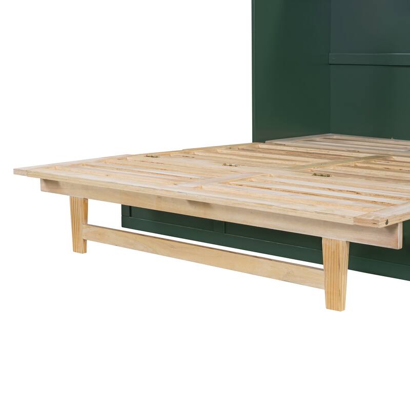 Murphy Bed with Versatile Storage and Large Drawers