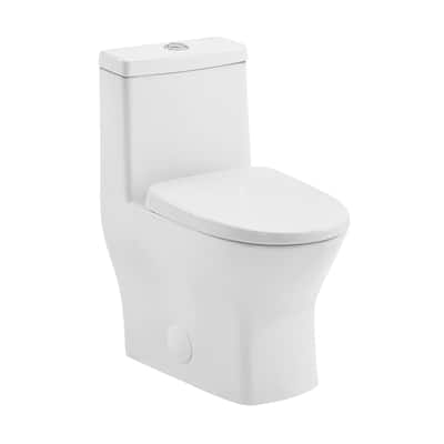 Malta Ii One-Piece Round Toilet, 10" Rough-In 1.1/1.6 Gpf - 24" x 14" 28.75"