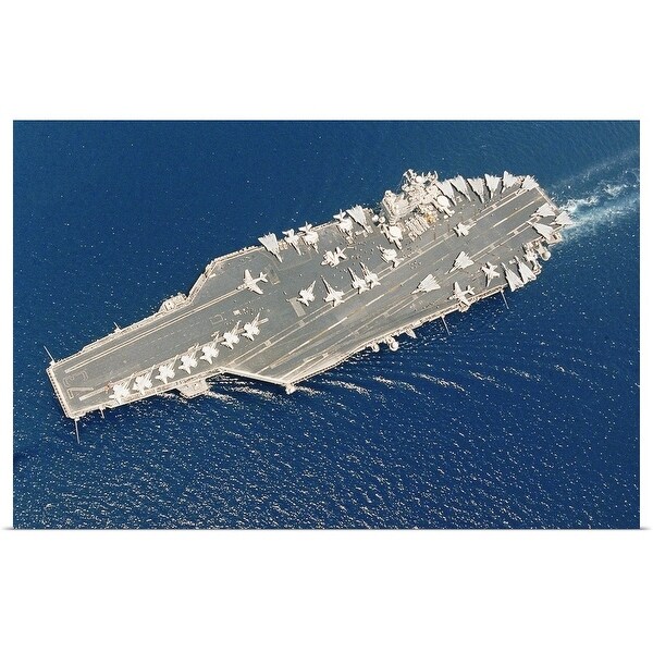 "Aircraft carrier USS George Washington and Carrier Air Wing Seven" Poster Print