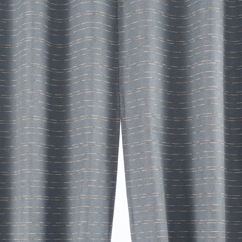 Sun Zero Dresden 2-Piece Slub Detail Magnetic Closure Total Blackout Grommet Curtain Panel Pair