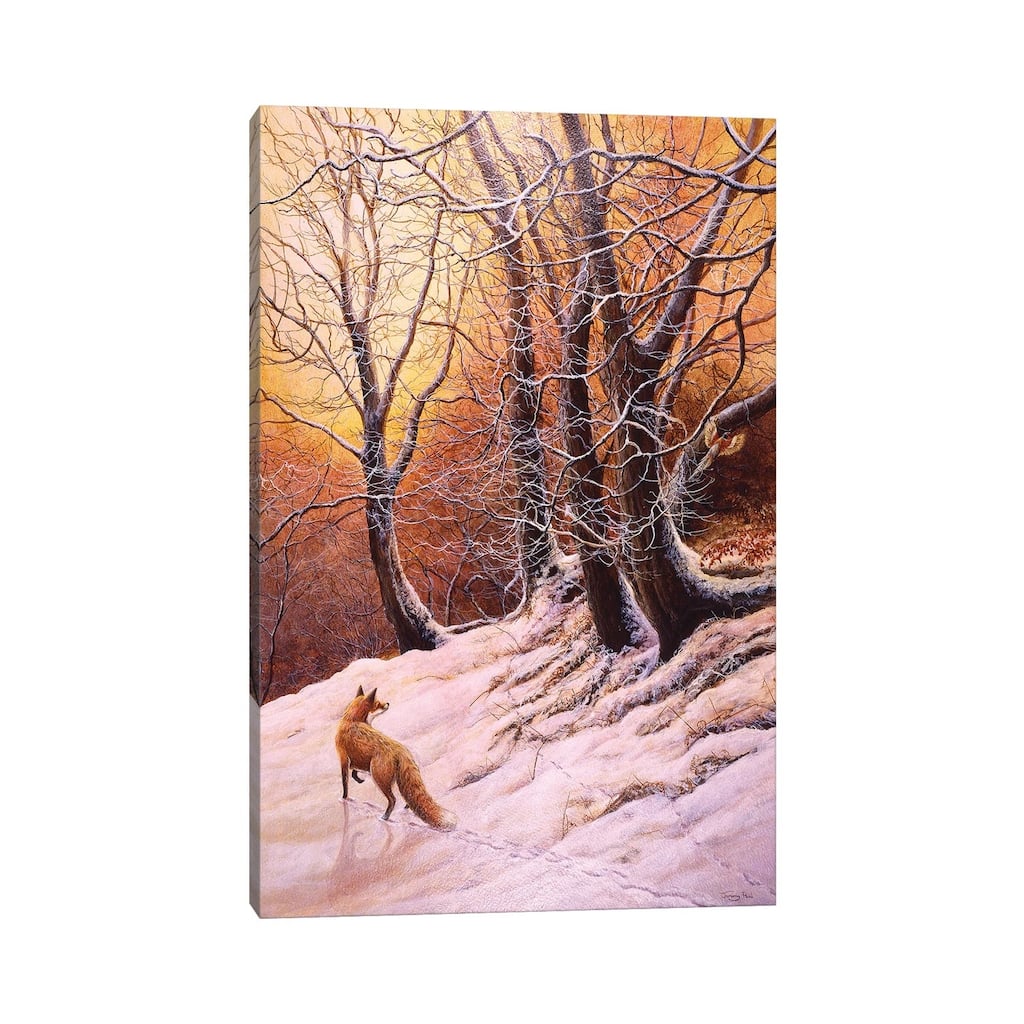 iCanvas "Winter Glow - Fox And Pheasant" by Jeremy Paul Canvas Print