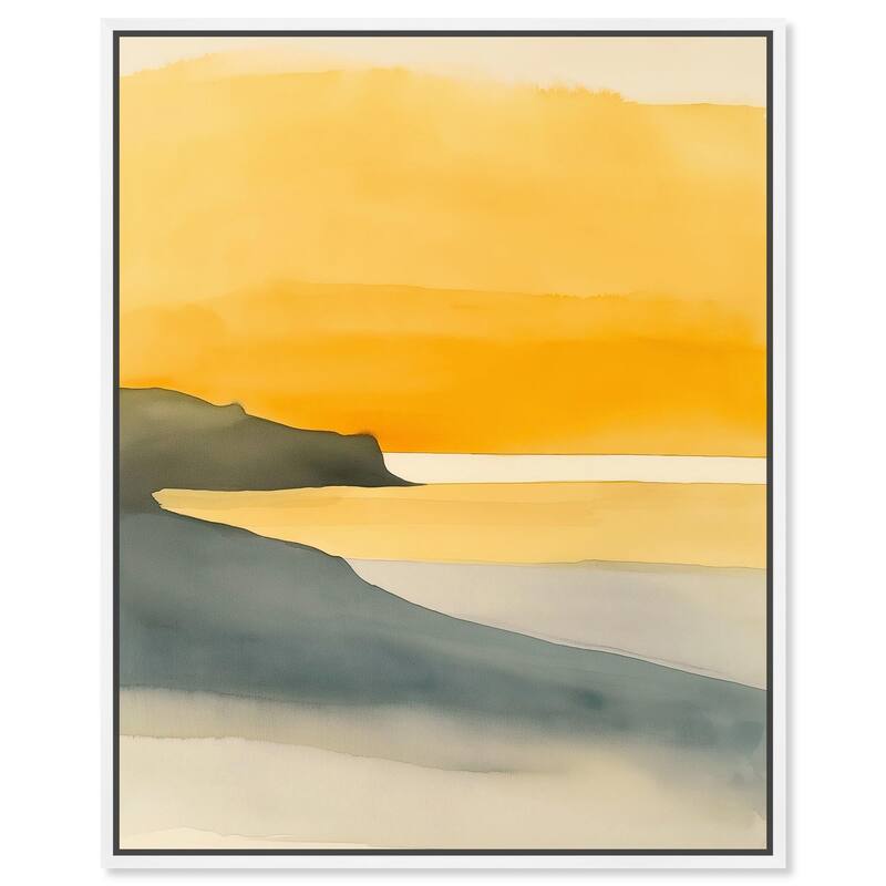 Dawn on the Waves Canvas by Art Remedy - 24" x 30" - White