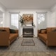 preview thumbnail 4 of 14, Gold Metal Living Room Coffee Table with Clear Glass Top and Acrylic Legs