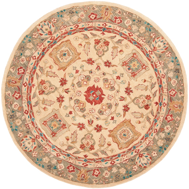 SAFAVIEH Handmade Anatolia Carol Traditional Oriental Hand-spun Wool Rug