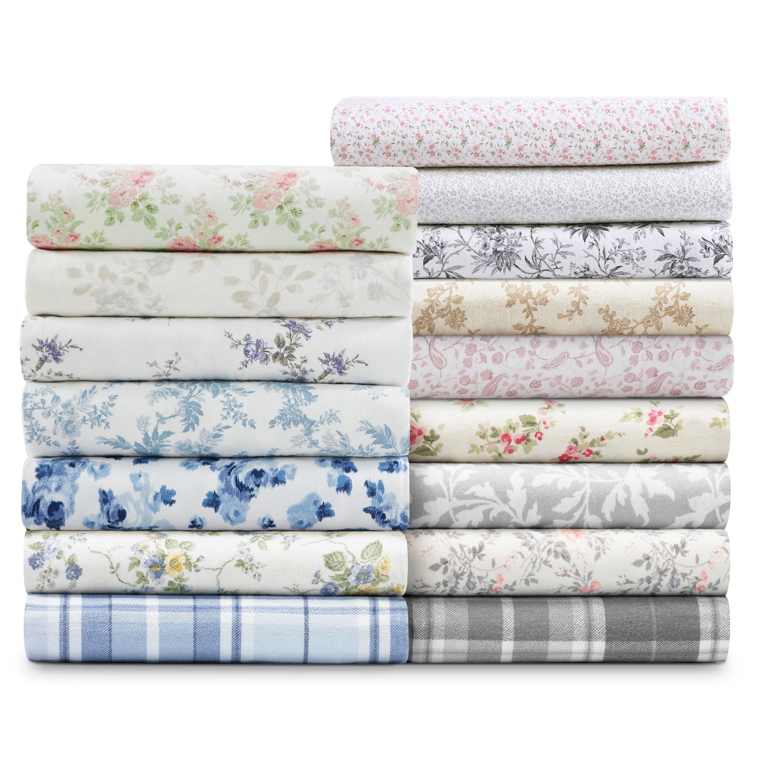 Laura Ashley 4-pc 100-% cotton Soft Flannel Sheet Set audrey King 