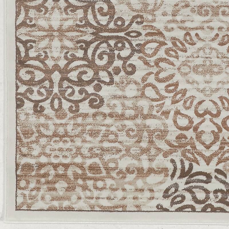 Admire Home Living Plaza Modern Abstract Damask Pattern Area Rug