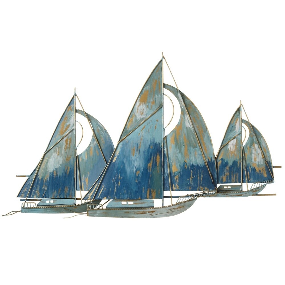 Shop 31 Blue And Brown Nautical Themed Sail Boat Wall Decor