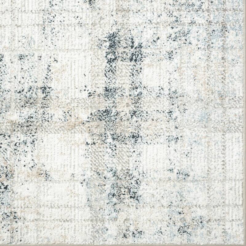 Luxe Weavers Distressed Plaid Area Rug, Farmhouse Carpet