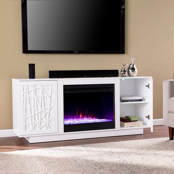 Shop Strick Bolton Delauro Color Changing Fireplace W Media Storage Overstock 31871291