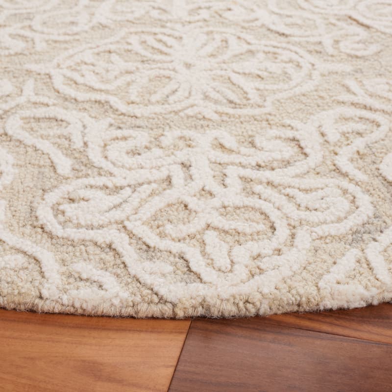 SAFAVIEH Handmade Blossom Mahalia Modern Floral Wool Rug
