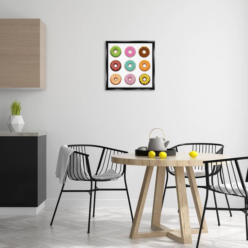 Stupell Delicious Various Donuts Framed Floater Canvas Wall Art Design By Marcus Prime
