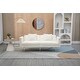 preview thumbnail 1 of 115, Velvet Loveseat Sofa Bed with 2 Pillows, Mid Century 2-Seat Couches Convertible Sofa Bed for Living Room, Bedroom,Office White