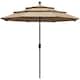 EliteShade Sunbrella 9-foot Patio Market Umbrella - A-3TiersHeatherBeige