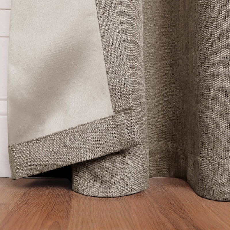 Superior Linen Washable Room Darkening Curtains, Set of 2 Panels
