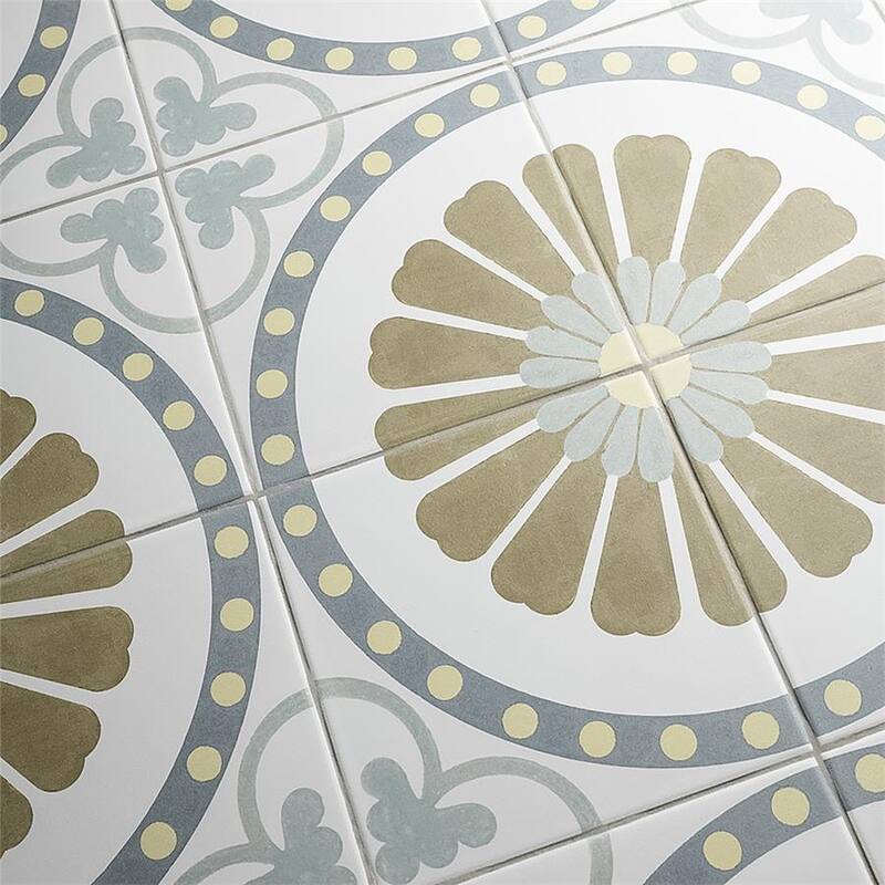 Merola Tile Revival Ring 7-3/4" x 7-3/4" Ceramic Floor and Wall Tile