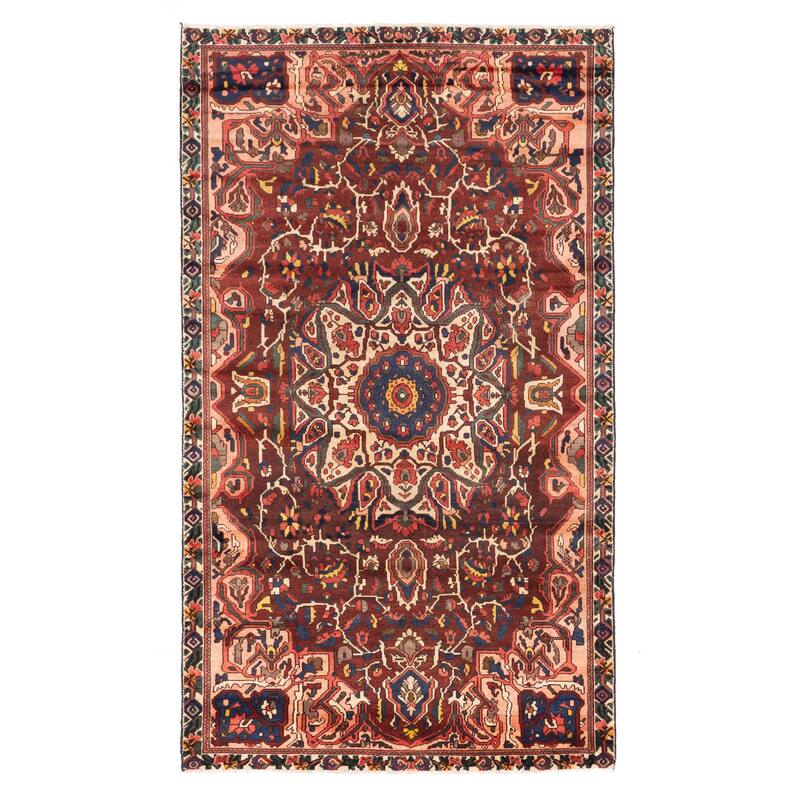 ECARPETGALLERY Hand-knotted Anatolian Vintage Dark Red Wool Rug - 5'3 x 8'10