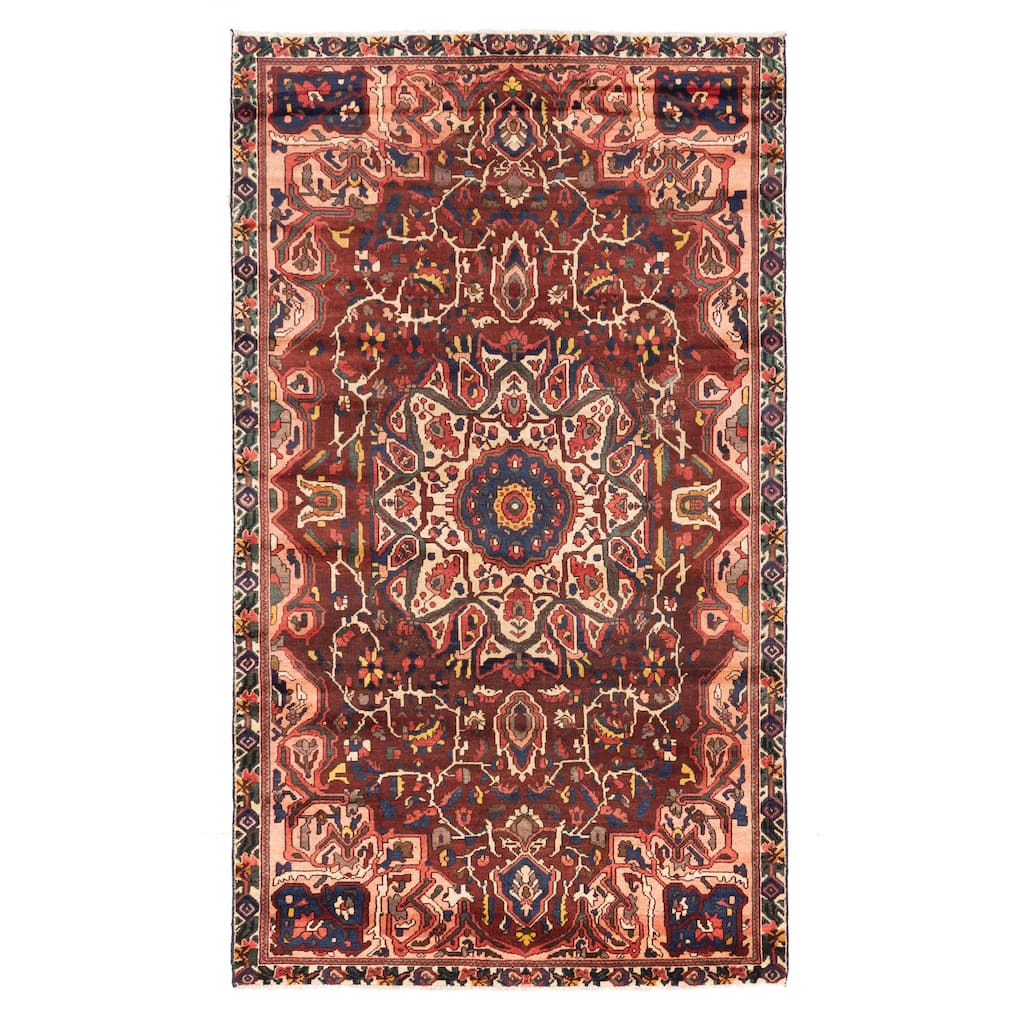 ECARPETGALLERY Hand-knotted Anatolian Vintage Dark Red Wool Rug - 5'3 x 8'10