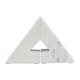 preview thumbnail 6 of 10, Decorative Modern Marble Triangle Bookends - Home Decor - 6", White - 6.0"