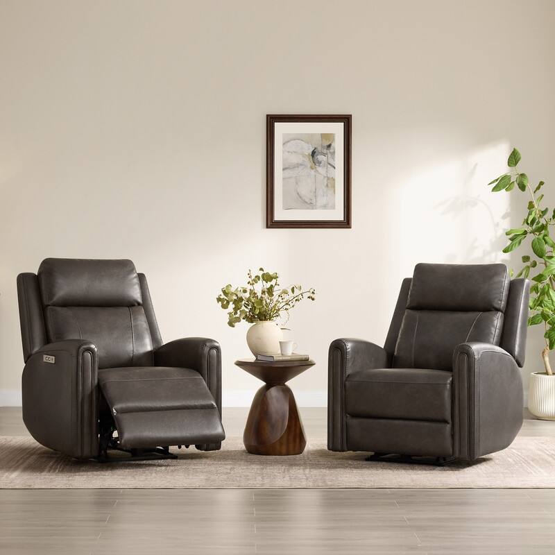Spruce & Spring Power Recliner Chair Wall Hugger with USB & Type-C Charge